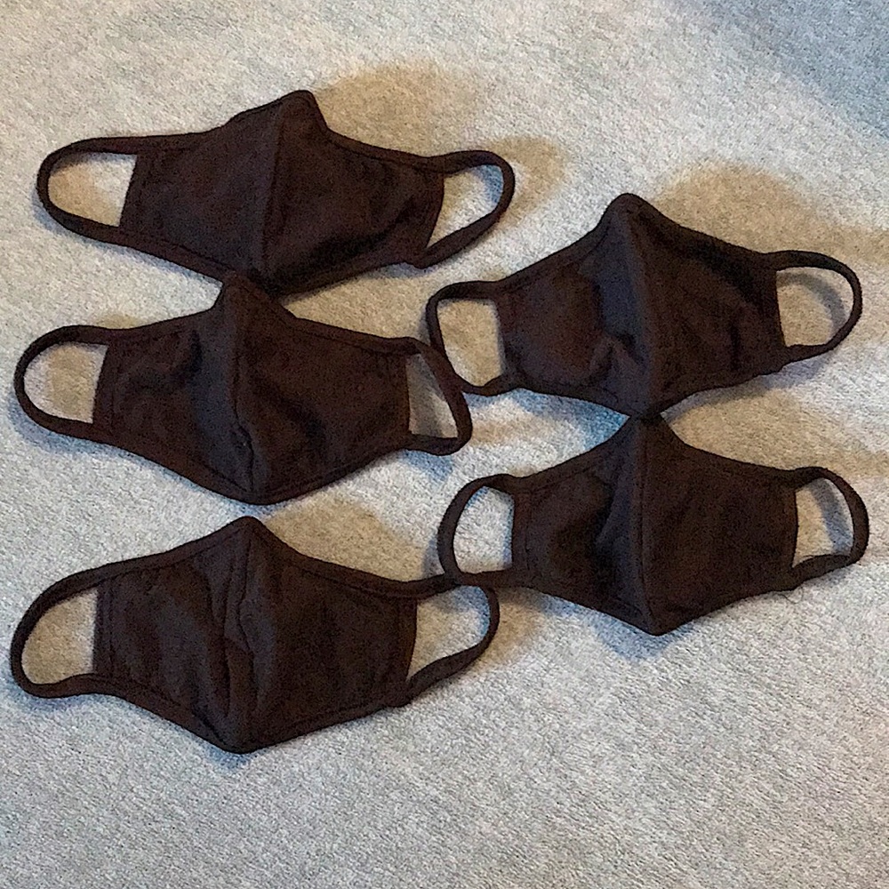 5 NWOT Small 2-Ply Cloth Facemasks